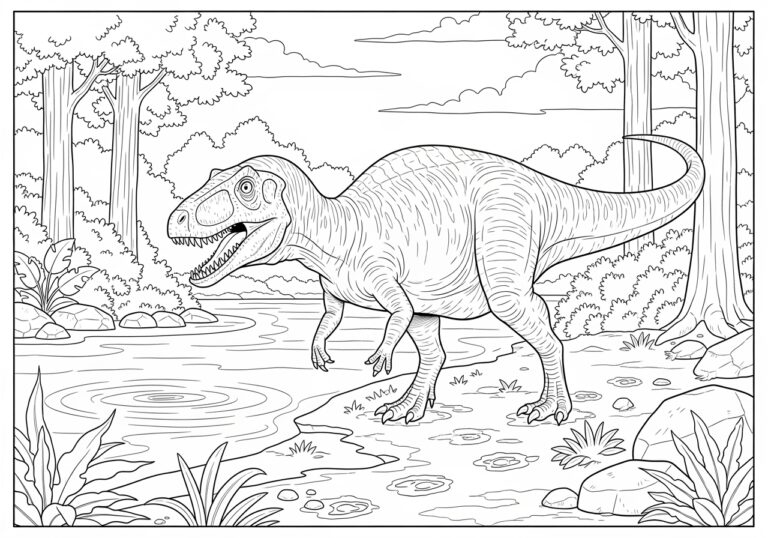 Baryonyx Coloring Page to Print Out and Color