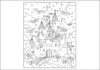 Bat around Castle Tower Coloring Page