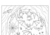 Bat Cave Ecosystem Coloring Page