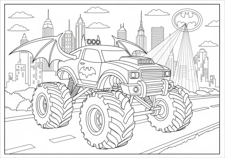 Batman Monster Truck Coloring Page