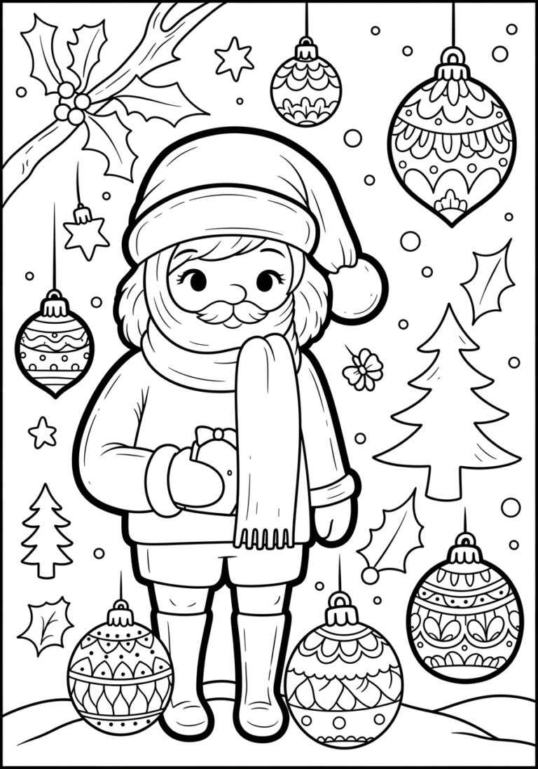 Beautiful Christmas Coloring Page Beautiful Christmas Coloring Page