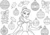 Belle Christmas Coloring Page