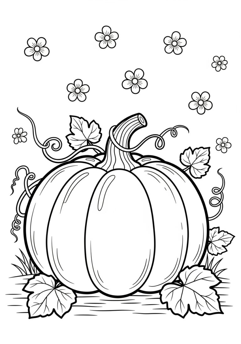 Big Pumpkin Coloring Page to Print Out and Enjoy Big Pumpkin Coloring Page to Print Out and Enjoy