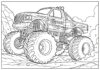 Bigfoot Monster Truck Coloring Page to Print and Color
