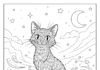 Binx the Black Cat Coloring Page