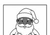 Black Santa Coloring Page