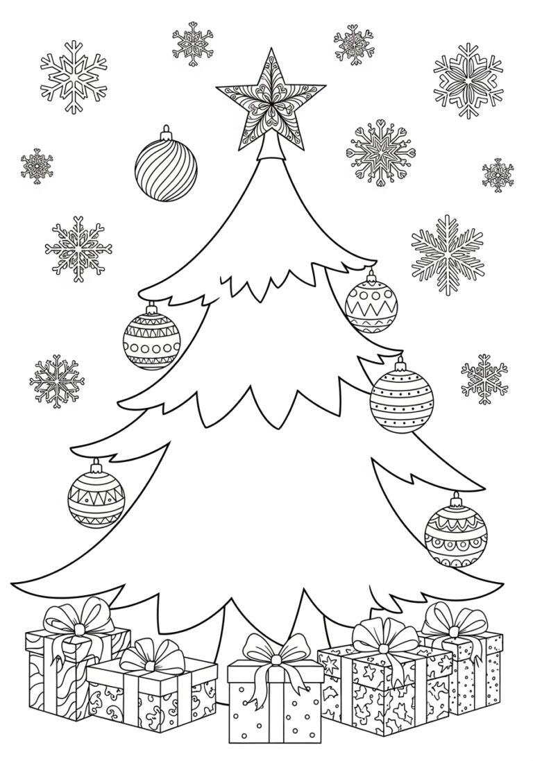 Blank Christmas Tree Coloring Page Blank Christmas Tree Coloring Page