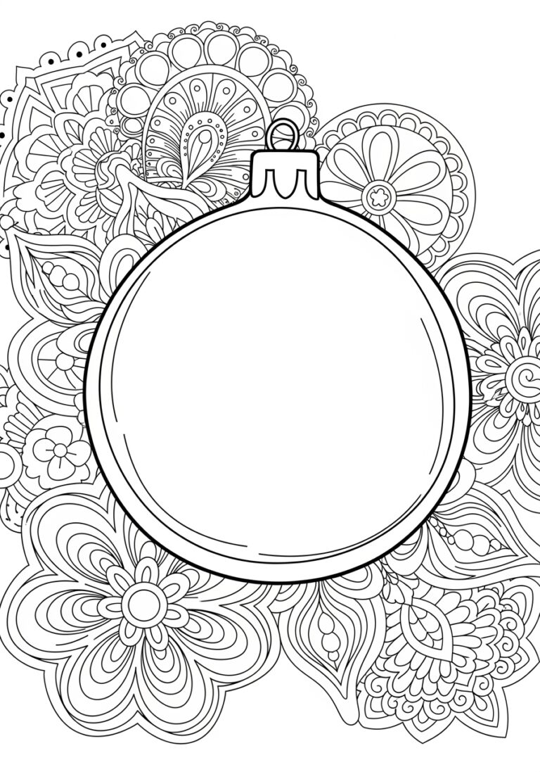 Blank Ornament Coloring Page