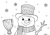 Blank Snowman Coloring Page
