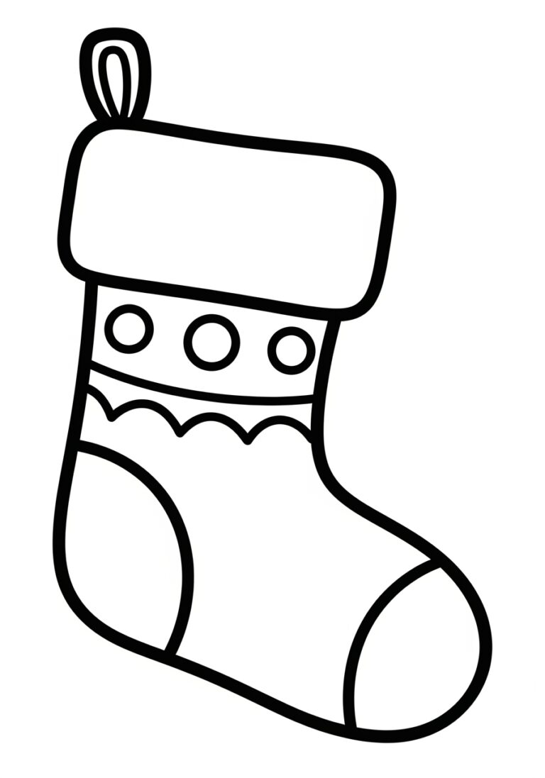 Blank Stocking Coloring Page