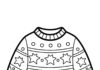 Blank Ugly Christmas Sweater Coloring Page