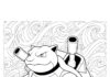 Blastoise Coloring Page to Print and Color