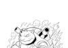 Blastoise VMAX Coloring Page to Print Out and Color