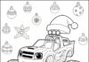 Blaze Christmas Coloring Page