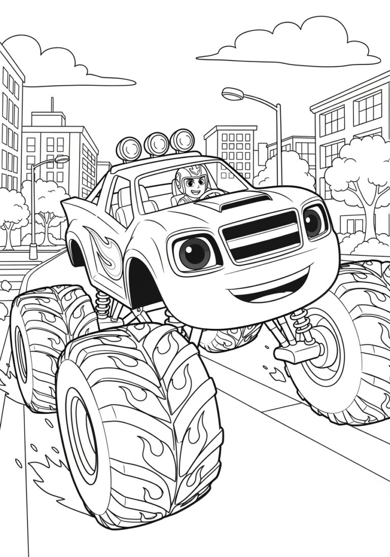 Blaze Monster Truck Coloring Page