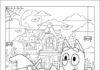 Bluey Halloween Coloring Page