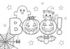 Boo Halloween Coloring Page