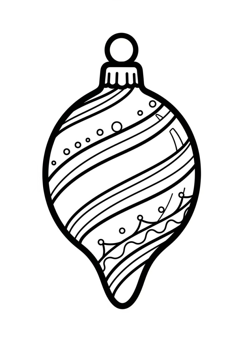Candy Cane Stripe Ornament Coloring Page Candy Cane Stripe Ornament Coloring Page