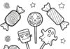 Candy Halloween Coloring Page