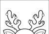 Cartoon Reindeer Face Coloring Page