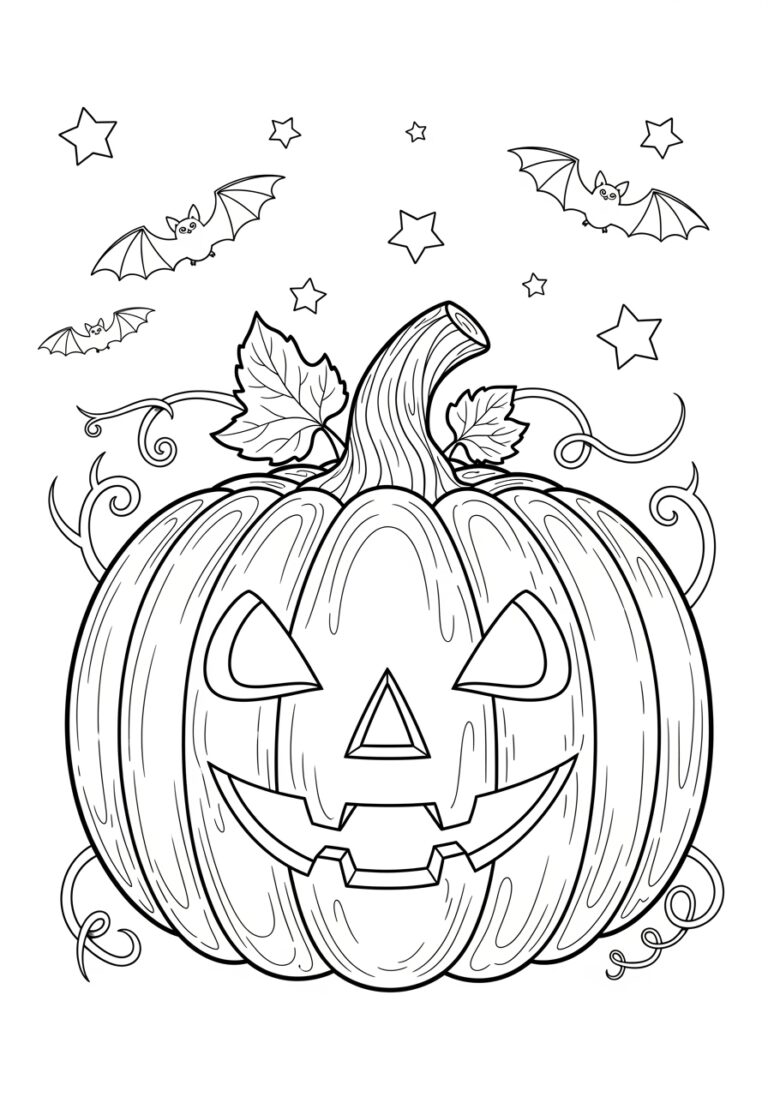Carved Pumpkin Coloring Page to Print Out and Color Carved Pumpkin Coloring Page to Print Out and Color