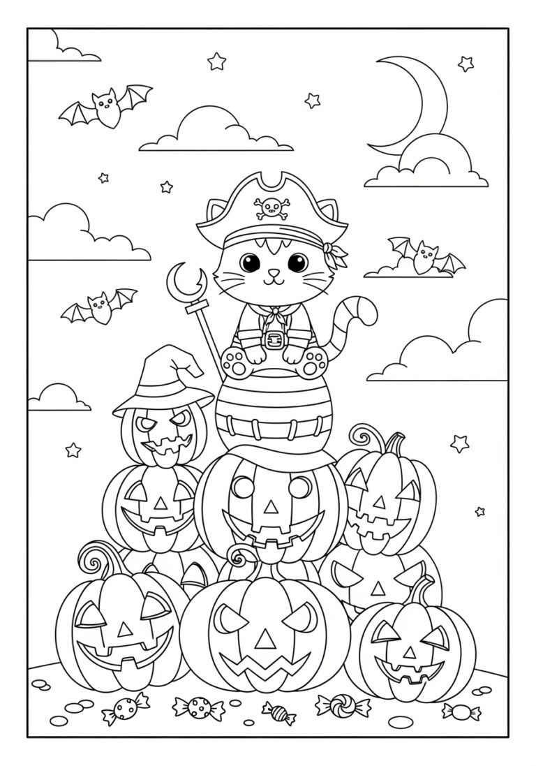 Character Halloween Coloring Page Character Halloween Coloring Page