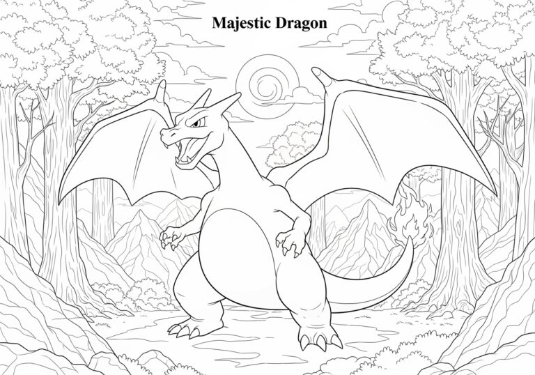 Charizard Color Page to Print Out and Color