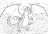 Charizard X Coloring Page to Print Out and Color