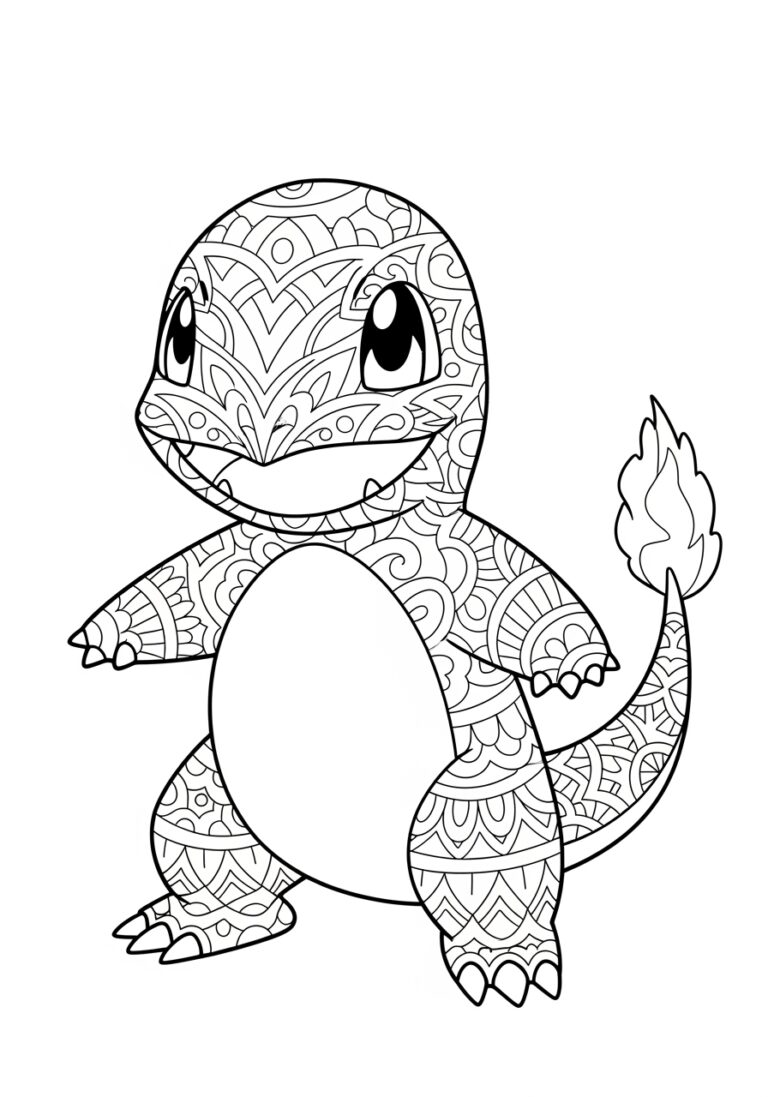 Charmeleon Coloring Page to Print Out and Color Charmeleon Coloring Page to Print Out and Color