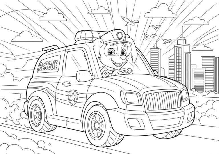 Chase Car Coloring Page to Print Out and Enjoy Chase Car Coloring Page to Print Out and Enjoy