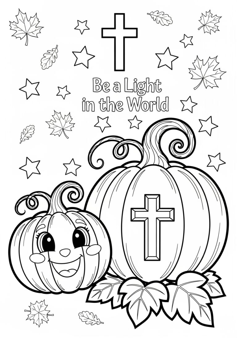 Christian Pumpkin Coloring Page Christian Pumpkin Coloring Page