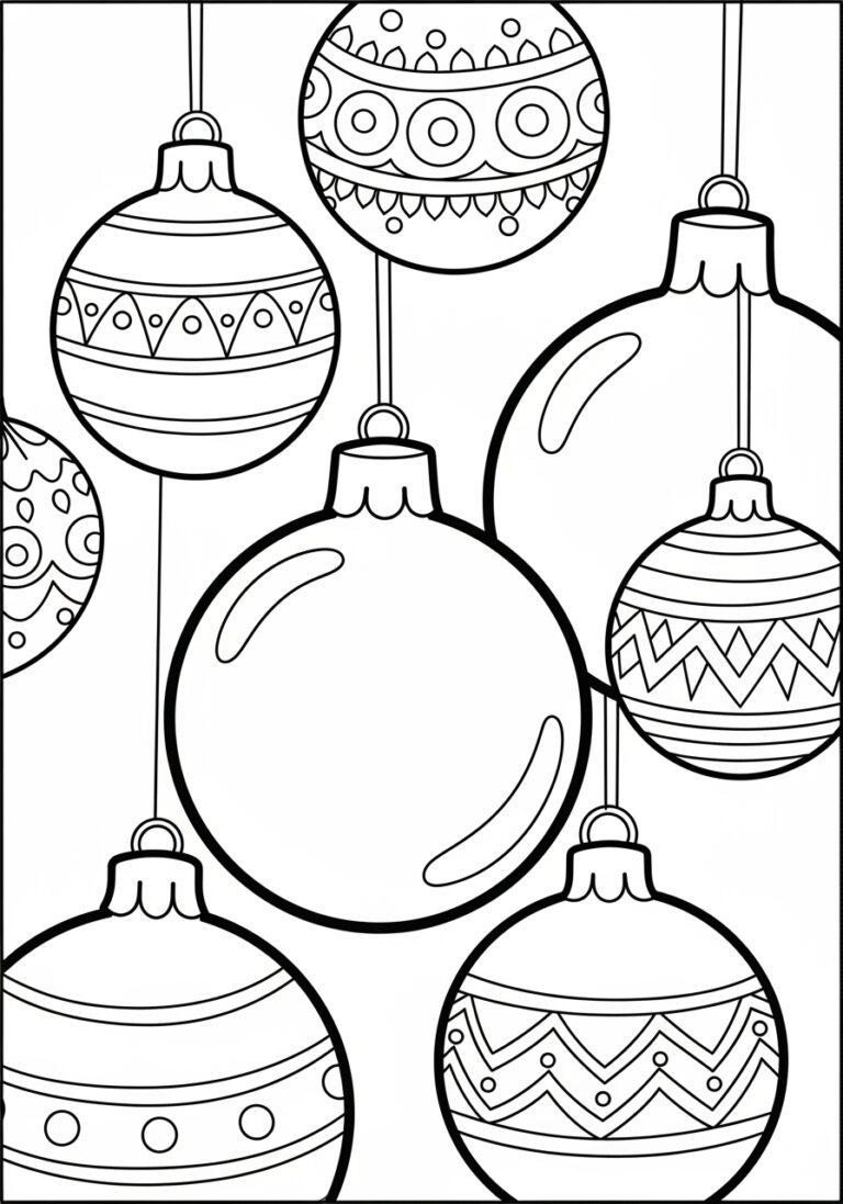 Christmas Ball Ornament Coloring Page