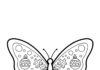 Christmas Butterfly Coloring Page