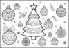Christmas Card Colouring Template Free