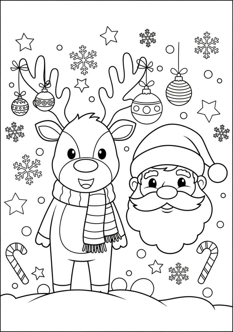 Christmas Color Page for Preschoolers