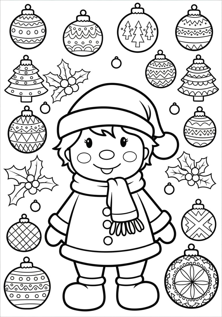 Christmas Coloring Activity for Kindergarten Christmas Coloring Activity for Kindergarten