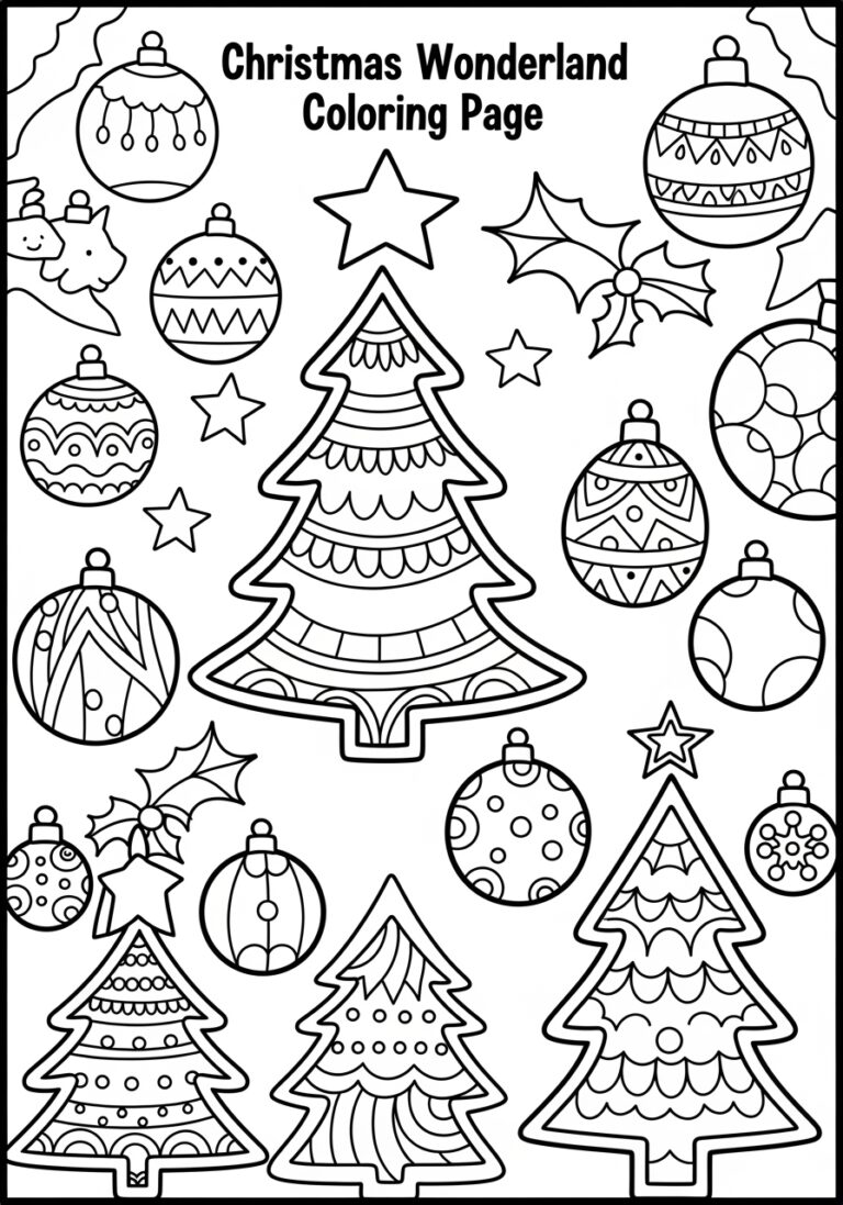 Christmas Coloring Cutout Christmas Coloring Cutout