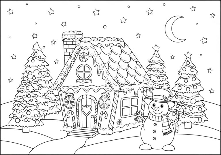 Christmas Coloring House