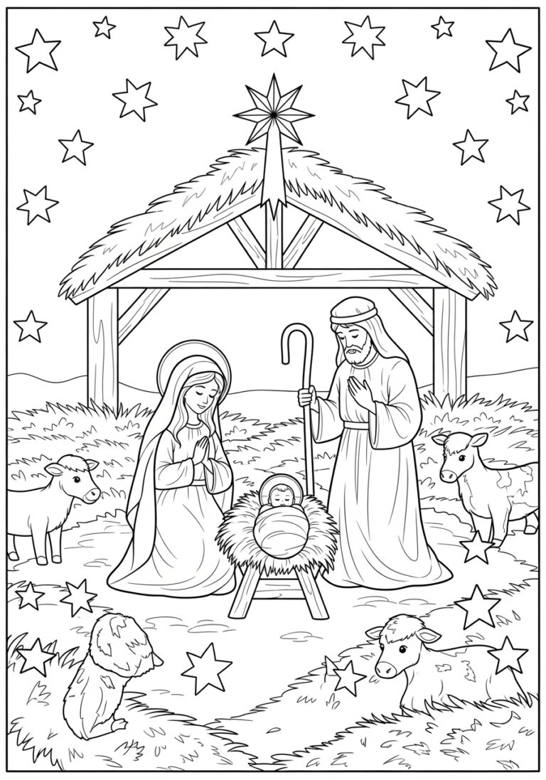 Christmas Coloring Page Nativity Christmas Coloring Page Nativity