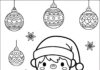 Christmas Coloring Page Cute