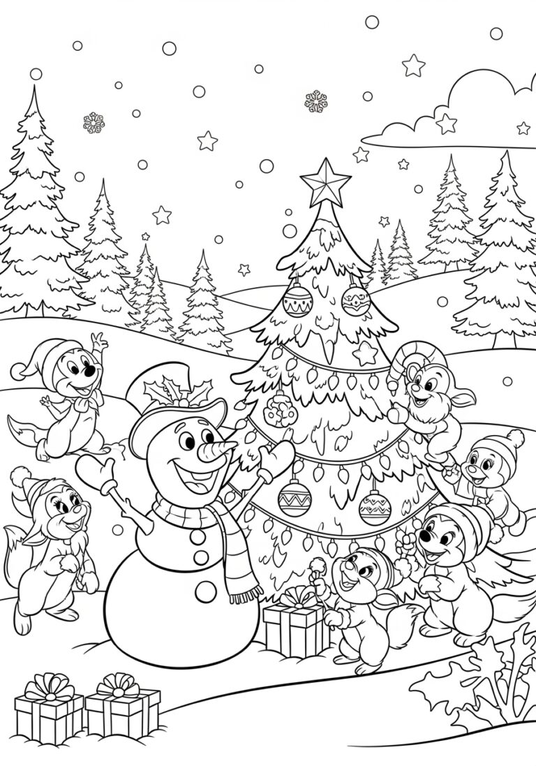 Christmas Coloring Page Disney