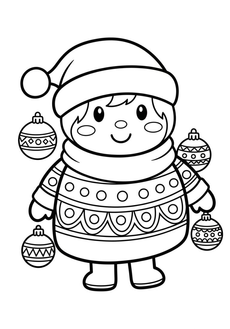 Christmas Coloring Page for 2 Year Olds Christmas Coloring Page for 2 Year Olds