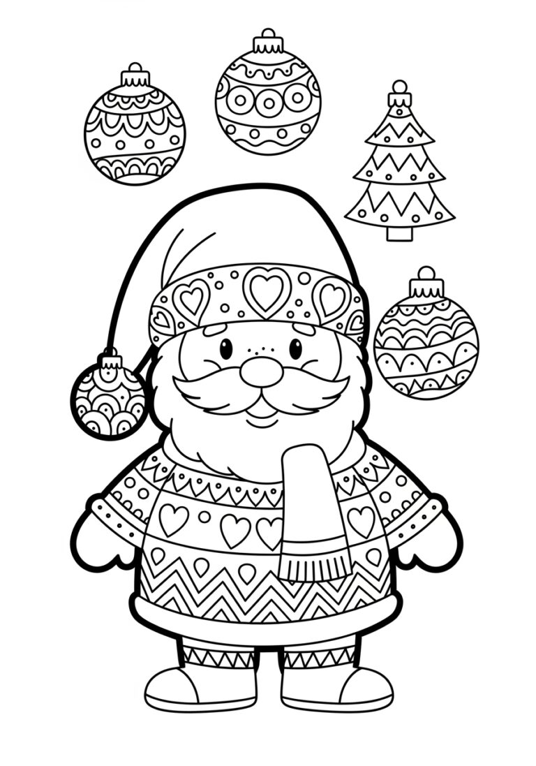 Christmas Coloring Page for 3 Year Olds