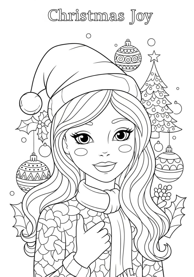 Christmas Coloring Page for Teens