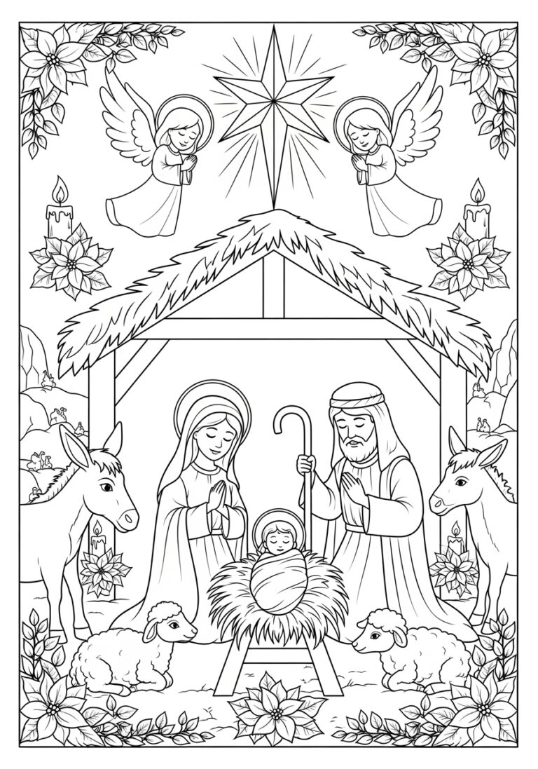 Christmas Coloring Page Jesus