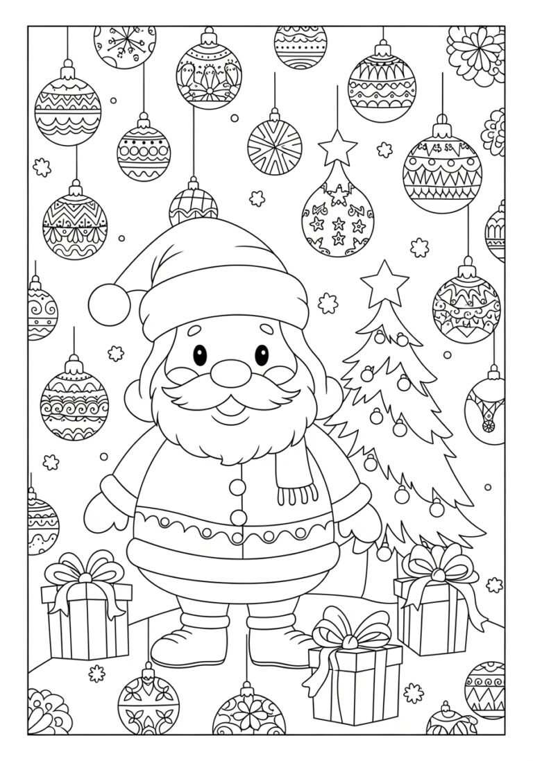 Christmas Coloring Page Merry