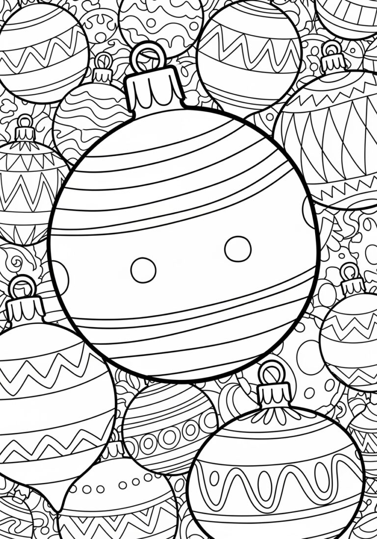 Christmas Ornament Coloring Page Christmas Ornament Coloring Page