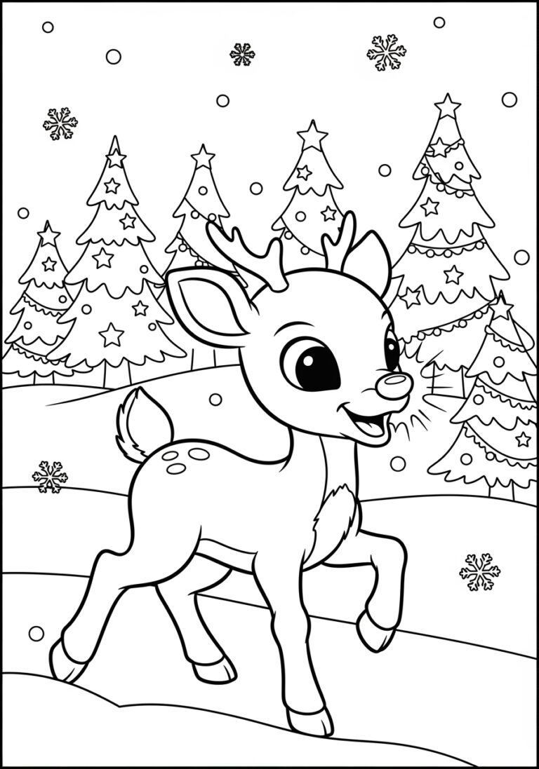Christmas Coloring Page Rudolph Christmas Coloring Page Rudolph