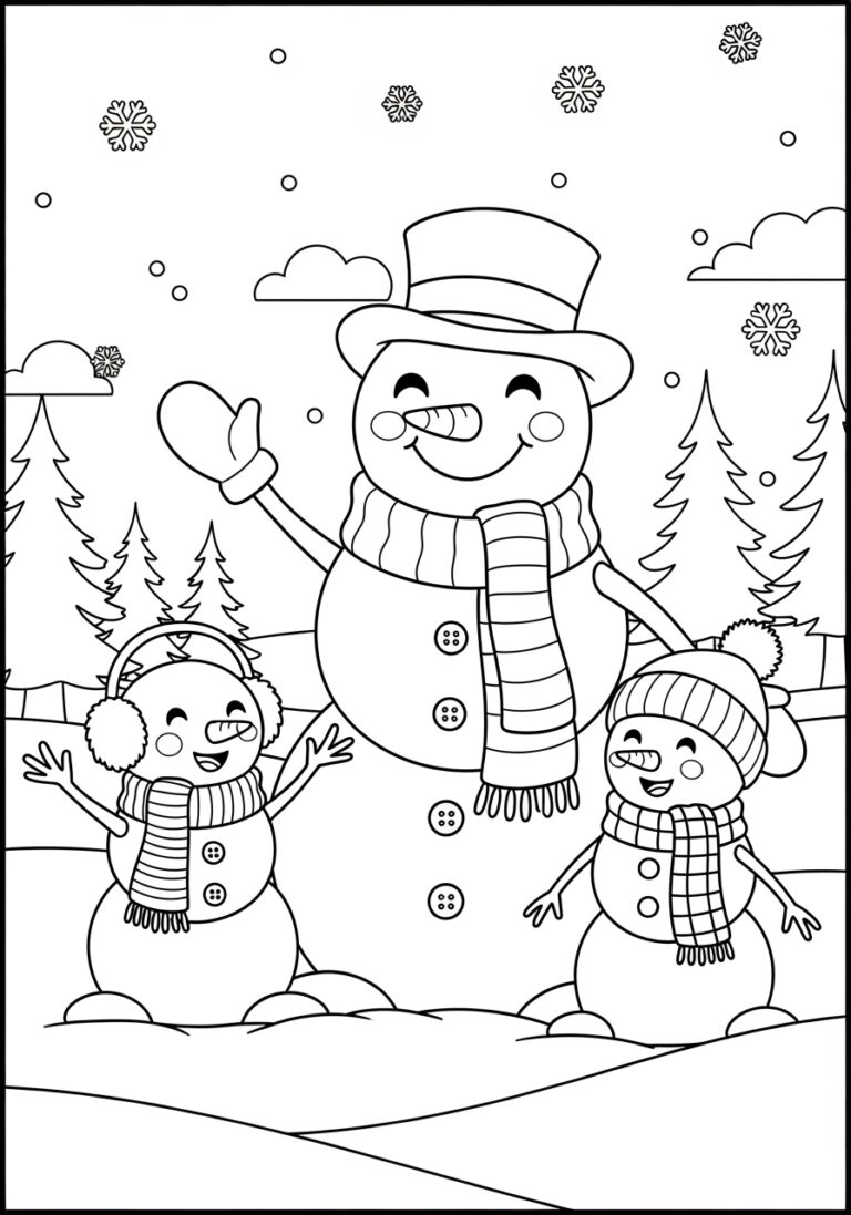 Christmas Coloring Page Snowman Christmas Coloring Page Snowman
