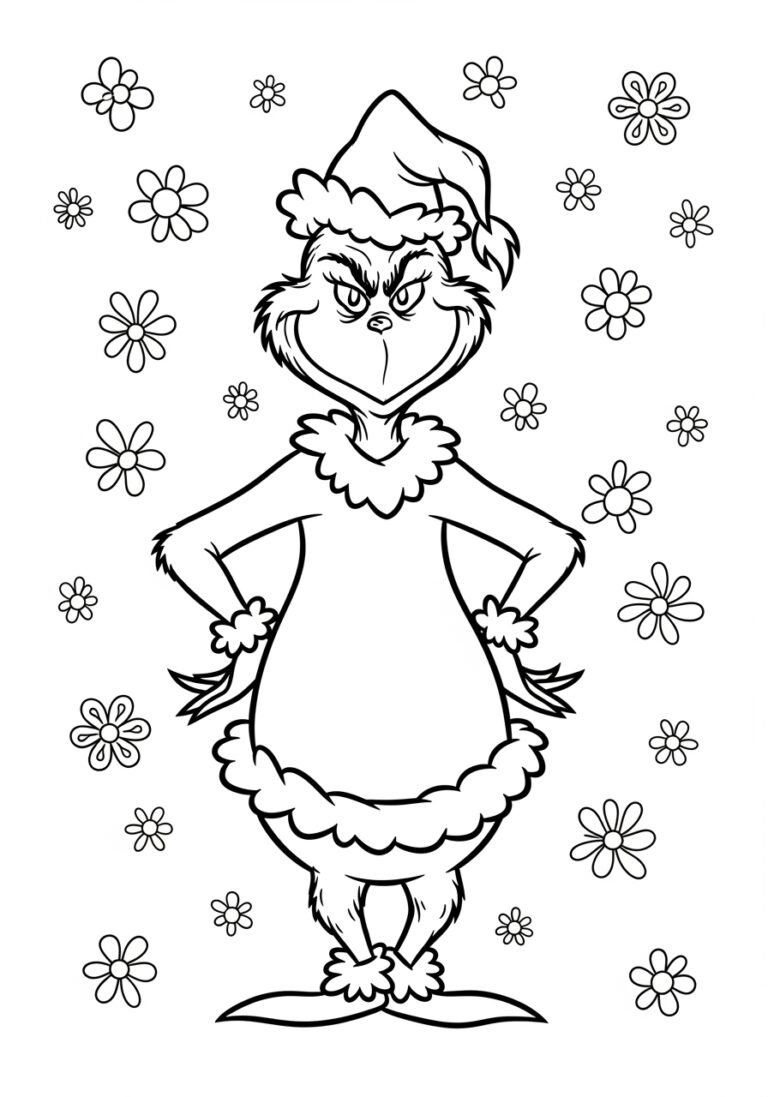 Christmas Coloring Page The Grinch